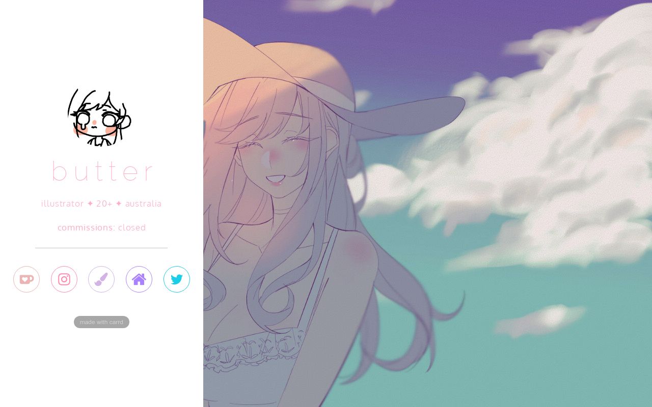 Carrd profile picture for @butter